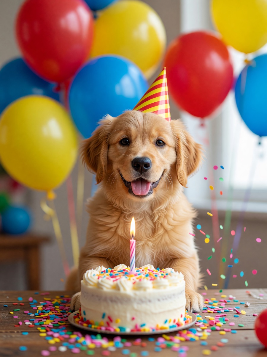 Dog birthday portrait