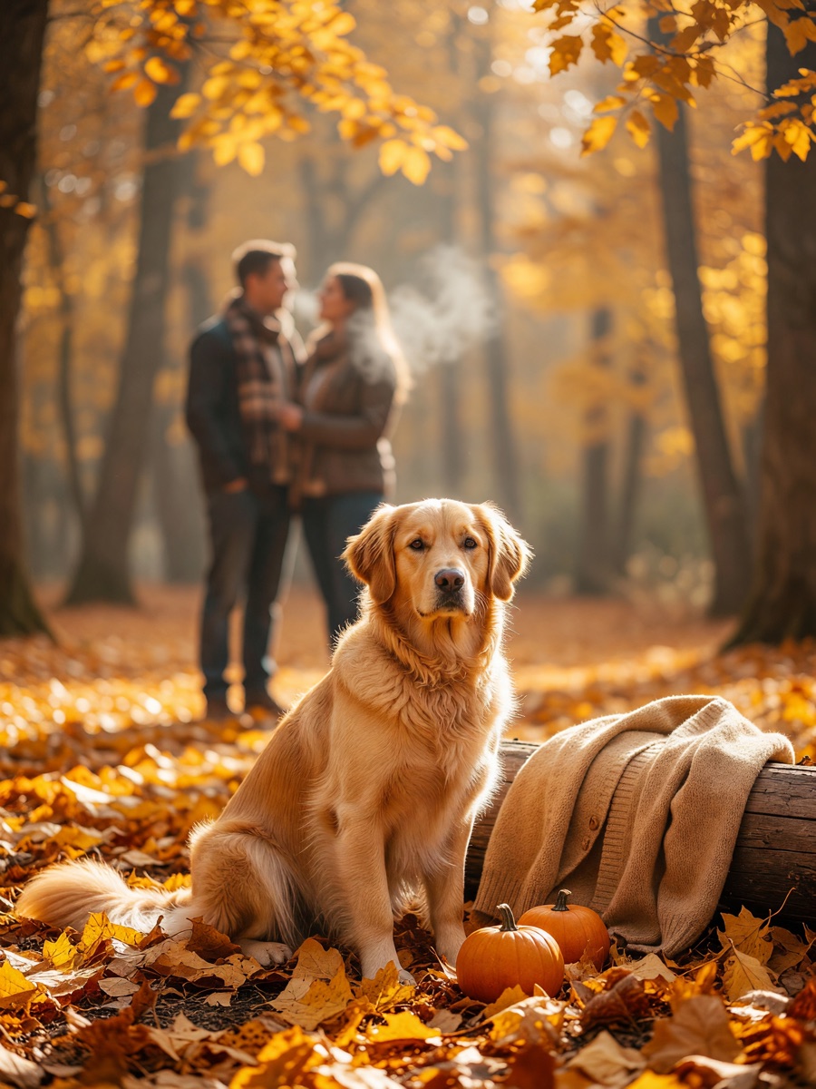 Dog autumn portrait