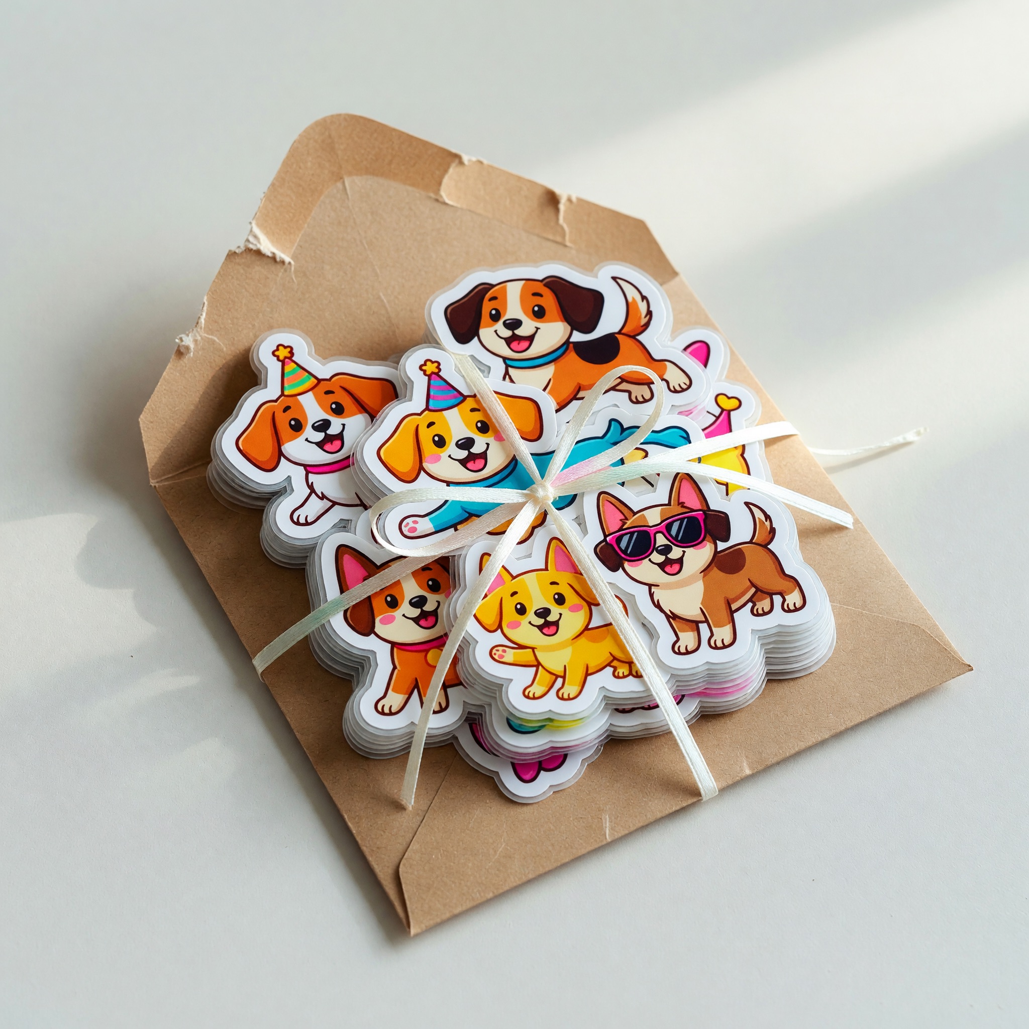 Concept image of a custom pet sticker pack